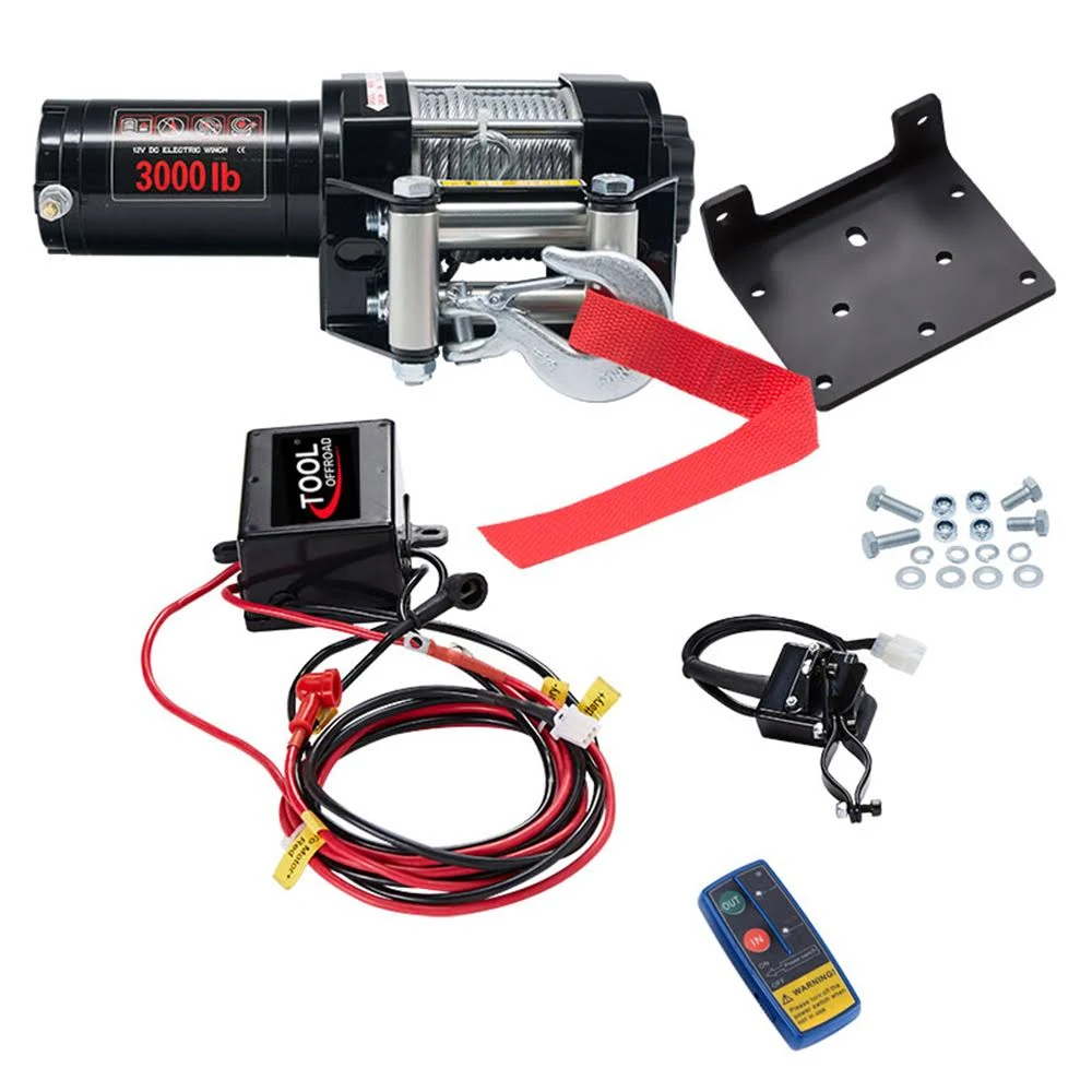 12V 3000lb Car Trailer Steel Cable Boat ATV Electric Winch Wirerope