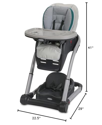 Graco Blossom 6 in 1 Convertible High Chair, Redmond, Infant Highchair, Toddlers Booster & Convenient for Travel