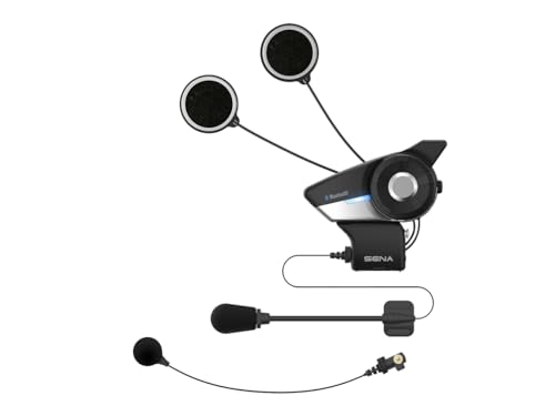 Sena 20S EVO Motorcycle Bluetooth Headset Communication System with HD Speakers,Black SC-A0325 High Definition Speakers