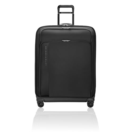 Briggs & Riley Domestic 22" Carry On Expandable Spinner - Luggage for Travel, Suitcases with Wheels, Softside Rolling Bag for Men & Women, Self-Repairing Zipper - ZDX Collection, Black