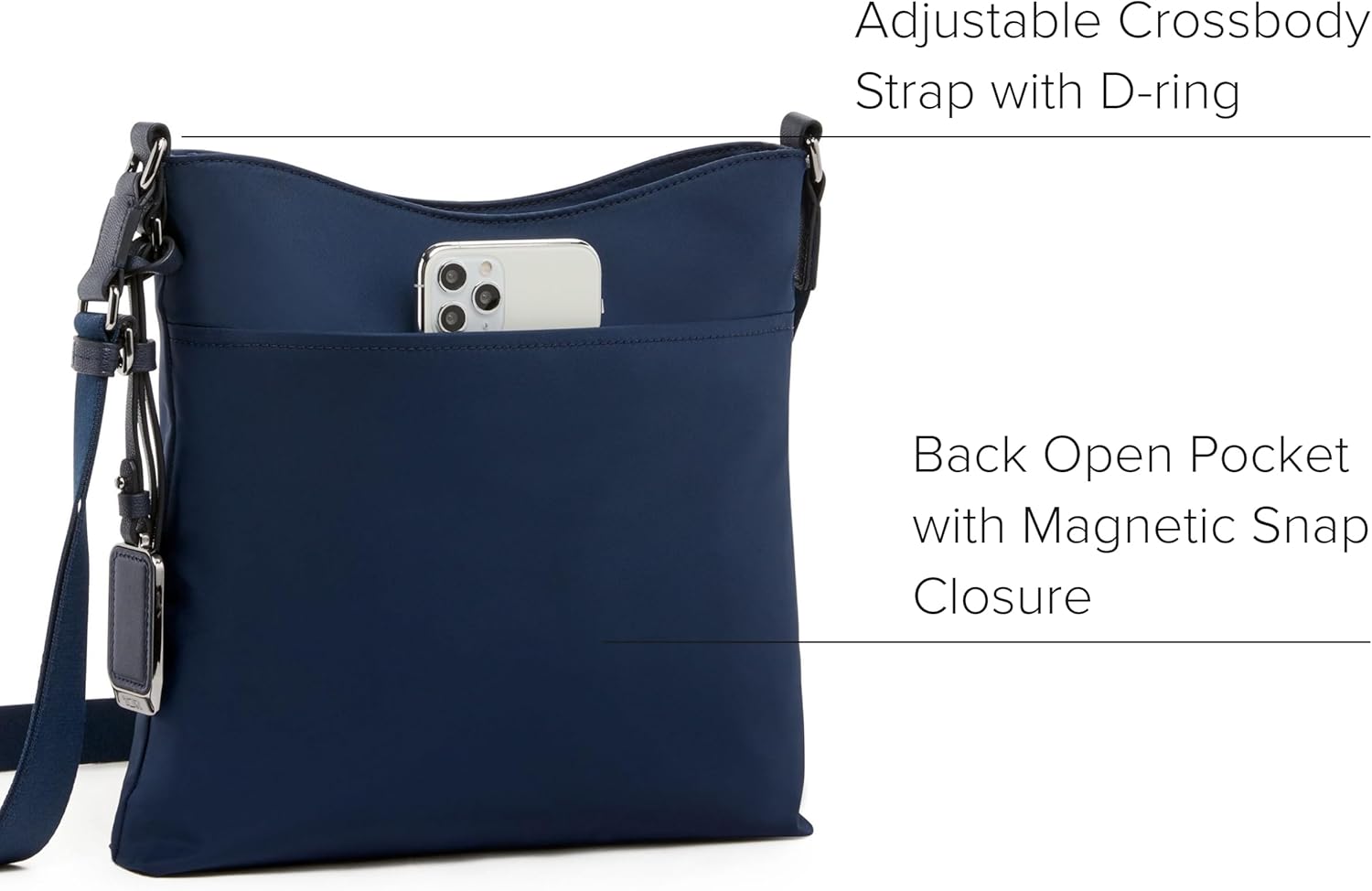 TUMI - Voyageur Tyler Crossbody - Nylon Crossbody Bag - Business, Travel Bag - Stain, Water-Resistant - Stylish Purse - Indigo
