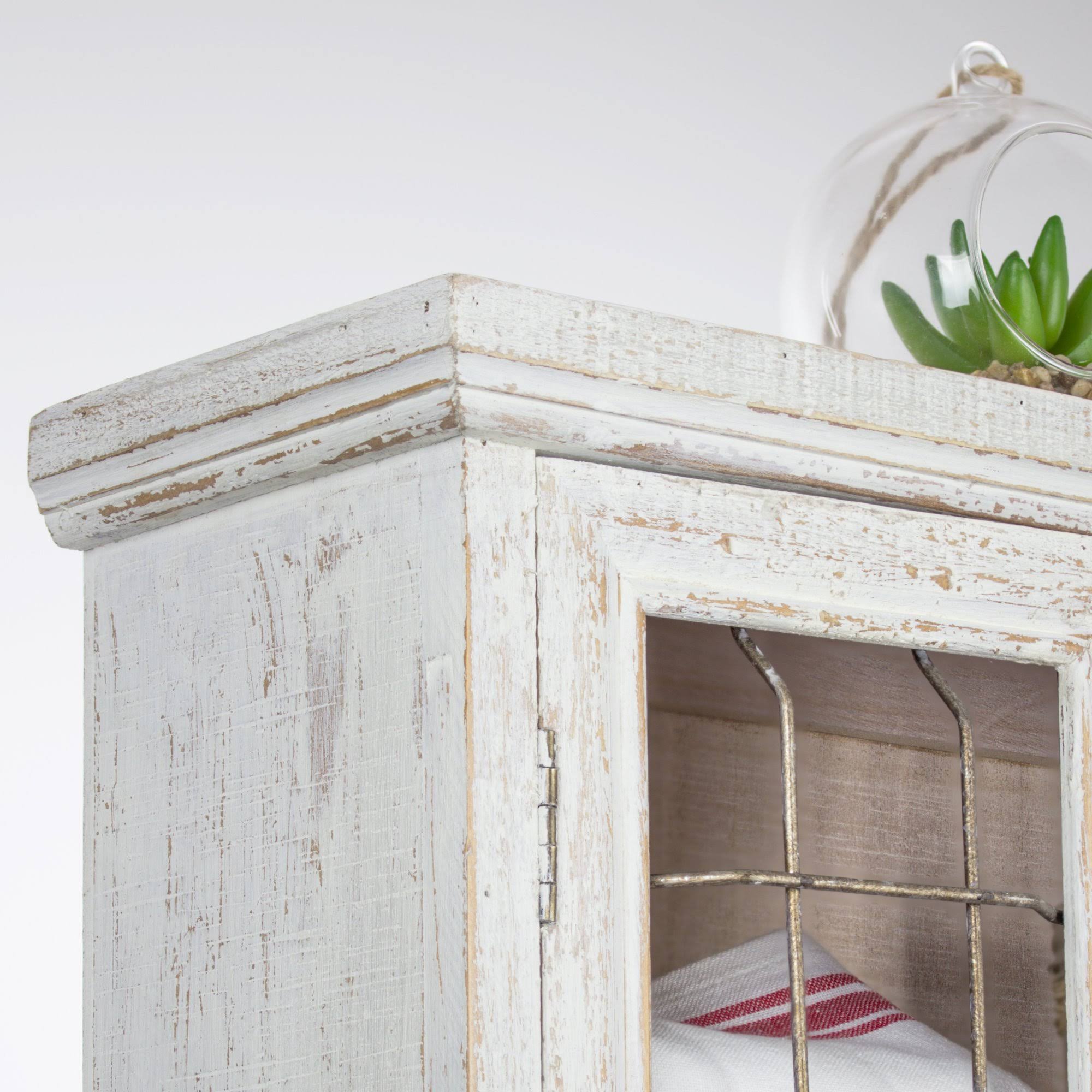 Whitewashed Rustic Storage Cabinet