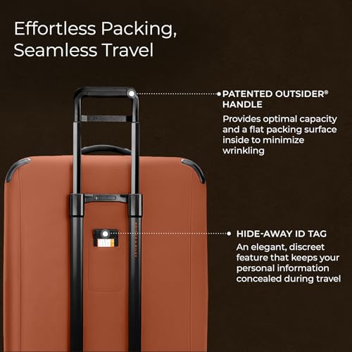 Briggs & Riley Domestic 22" Carry On Expandable Spinner - Luggage for Travel, Suitcases with Wheels, Softside Rolling Bag for Men & Women, Self-Repairing Zipper - ZDX Collection, Black