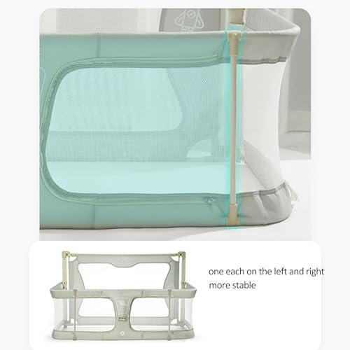 3 in 1 Baby bassinets bedside sleeper, co sleeping bed for baby, for co sleeper for baby in bed, Portable Crib, breathable and visible mesh window,soft washable liner cover and sturdy aluminum alloy (