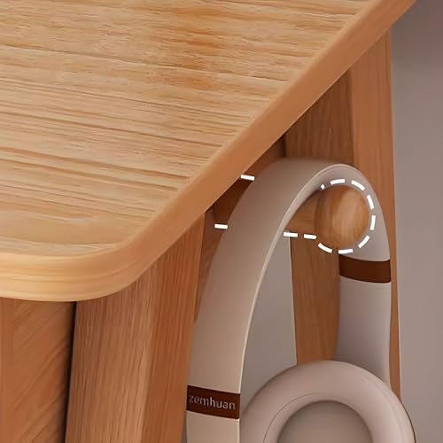 CraftThink Scandinavian Office Study Desk, Contemporary Computer Desk Writing Desk Work Desk with Walnut Wood Base, Walnut 23.5" L x 19.5" W x 32" H without Chairs