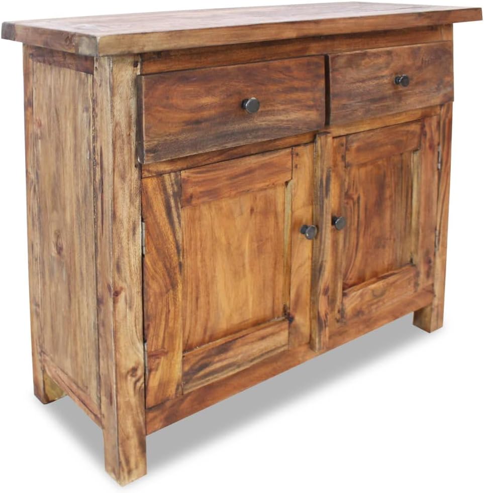 Kitchen Storage Cabinets Display Cabinet Storage Cabinet Sideboard Solid Reclaimed Wood 29.5"x11.8"x25.6" Suitable for Dining Room, Hallway, Living Room, Bedroom