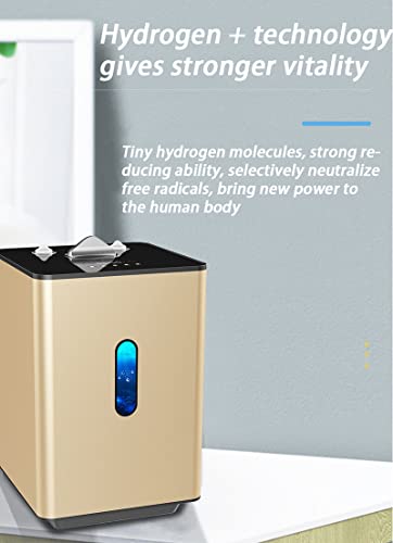 Portable Hydrogen Generator, Dual-Output H2 Inhalation Machine, 99.99% High Purit Low Noise, PEM Water Electrolysis Ionizer, for Home Travel Gym Airport