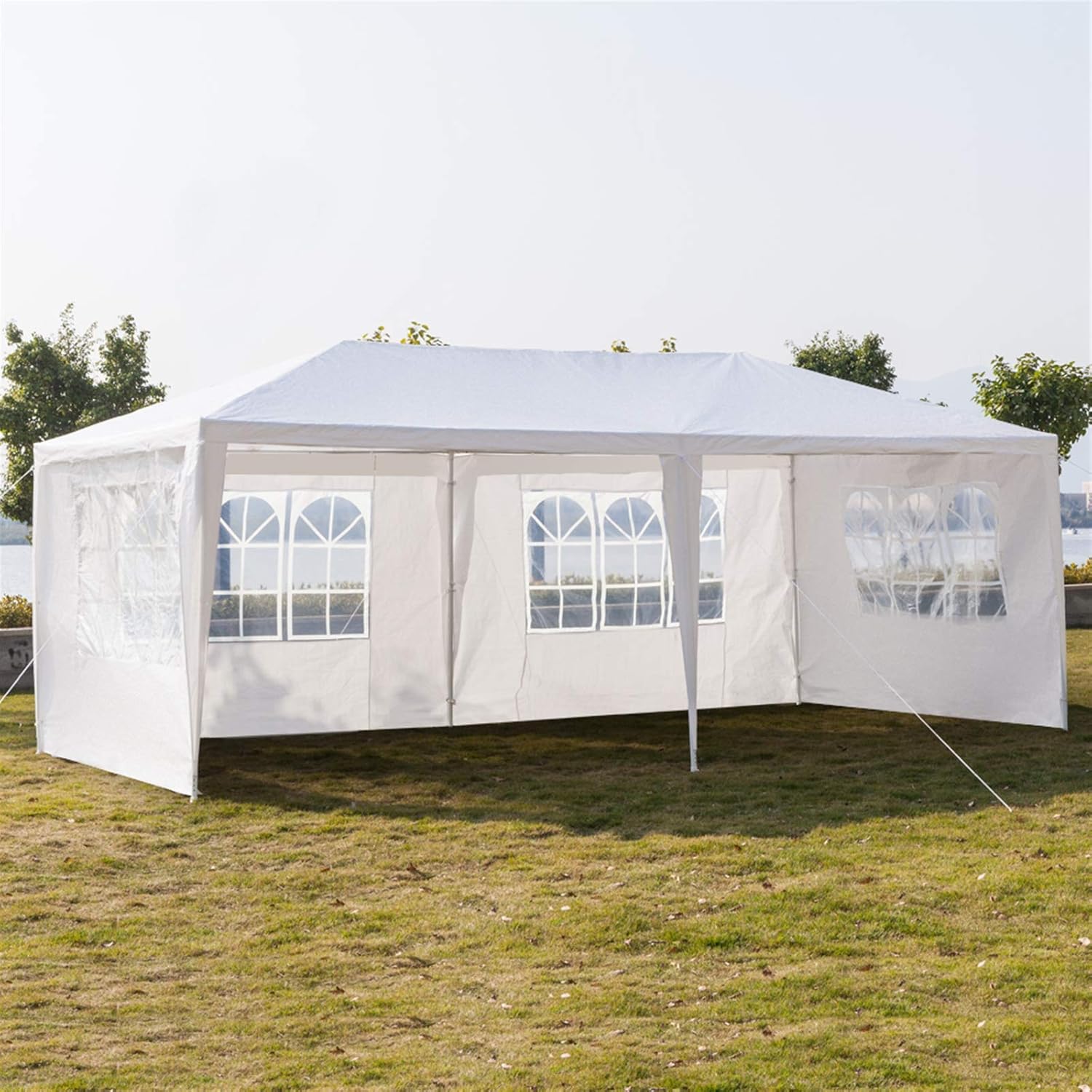 Upgraded Outdoor Party Tent, Large Tents for Parties, Event, Wedding, Outdoor Canopy Tent with Sidewalls and Windows, Gazebo Tent for Backyard, Garden and Patio (10'x20' 4 Sidewalls)