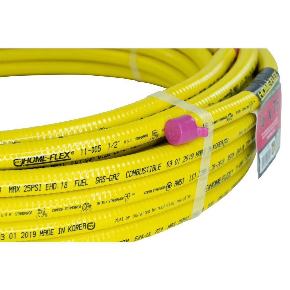 HOME-FLEX Csst Flexible GAS Tubing 1/2x22 x 75&