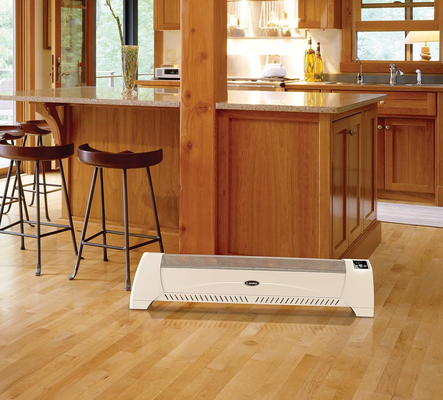 Lasko 5622 Low Profile Silent Room Heater, White
