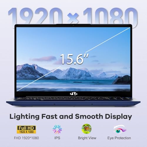 NIMO 15.6 IPS-FHD-Laptop, 16GB RAM 1TB SSD Intel Pentium Quad Core N100, Backlit Keyboard Fingerprint (Beat to i3-1115G4 Up to 3.4GHz) Computer for Student-Home WiFi 6 BT5.2 Win 11