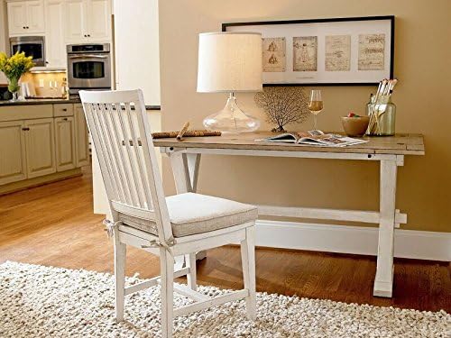 Universal Furniture Rooms Drop Leaf Console Table, Terrace Gray and Washed linen
