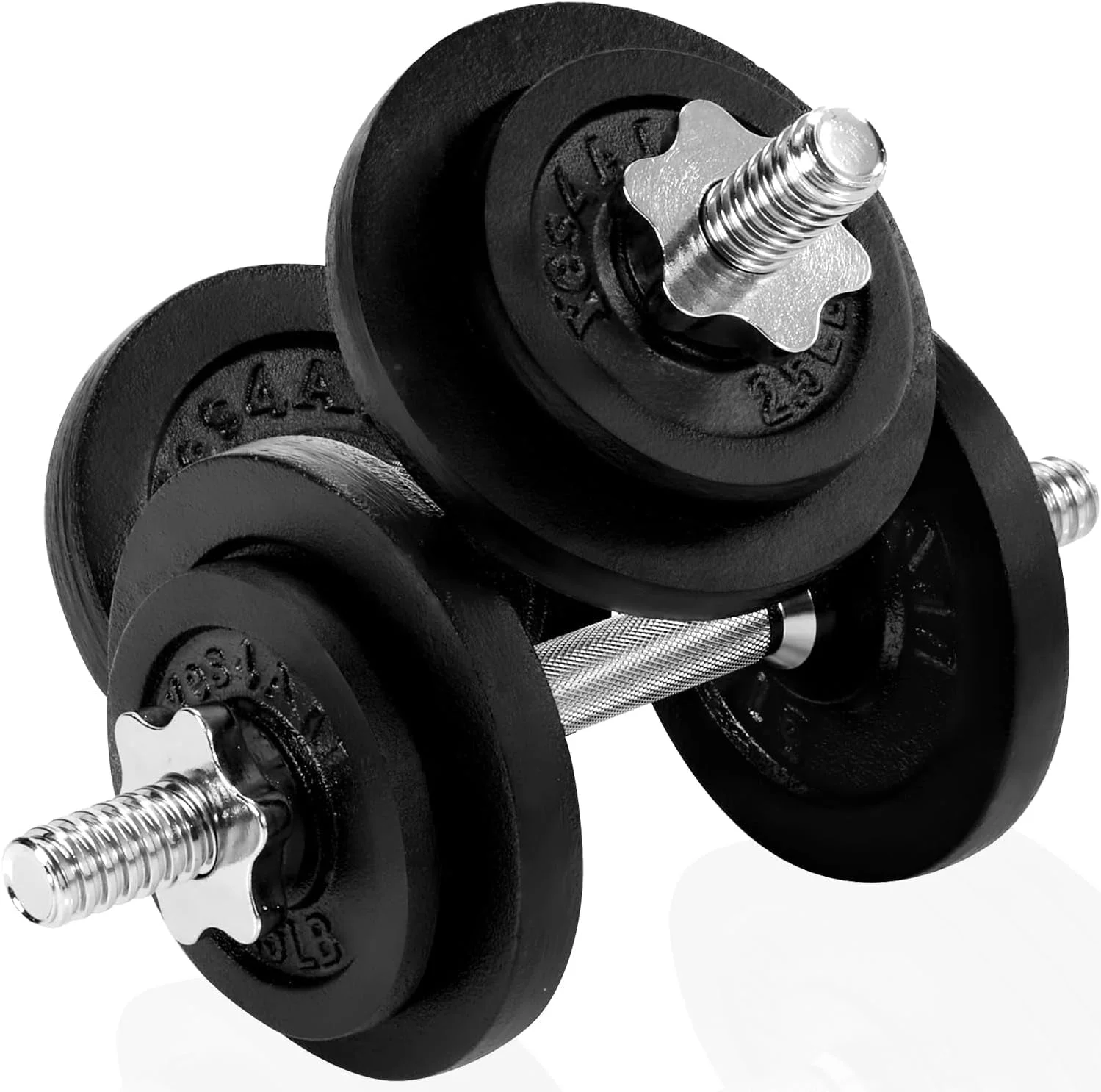 Yes4All 200 lbs Adjustable Dumbbell Weight Set, Cast Iron Dumbbell, Pair