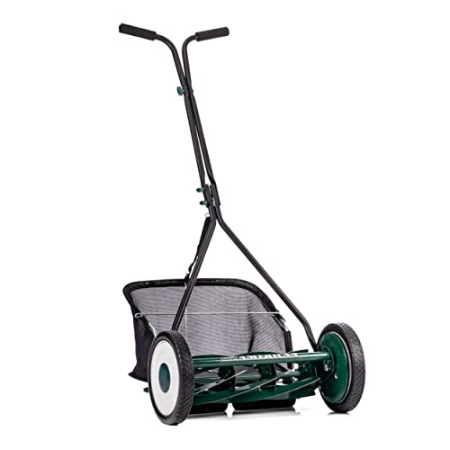 American Lawn Mower Company 1415-16 16-Inch 5-Blade Push Reel Lawn Mower, 5-Blade, Gray