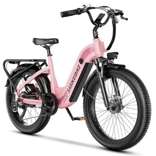 1500W Motor Peak Electric Bike for Adults and Teenagers, 48V 20AH Removable Battery Step Thru EBike, 30+MPH, 80 Miles Max Range, 24" Fat Tire Adult Electric Bicycles for 7 Speed