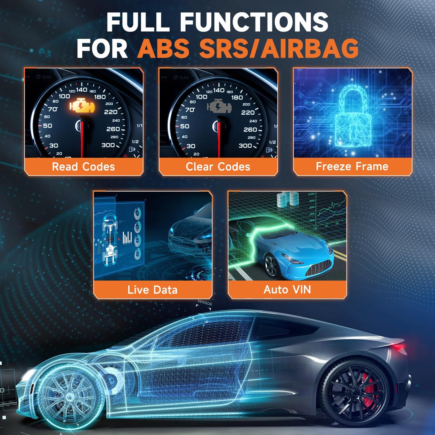 FOXWELL NT630 Plus OBD2 Scanner with ABS Auto Bleed ABS SRS/Airbag OBD2 Car Diagnostic Tool FOXWELL BT100 Pro 12V Car Battery Tester, Automotive Digital Battery Analyzer
