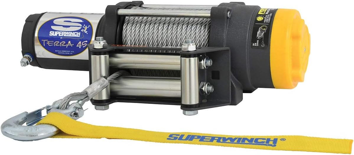 Superwinch 1135220 Terra 35 3500lbs/1591kg single line pull with roller fairlead, handlebar mnt toggle, handheld remote