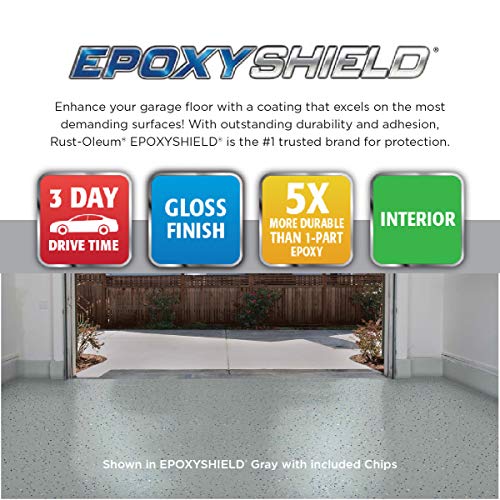 Rust-Oleum 261845 EpoxyShield Garage Floor Coating , 2 gal, Gray, 2.5 Car Kit