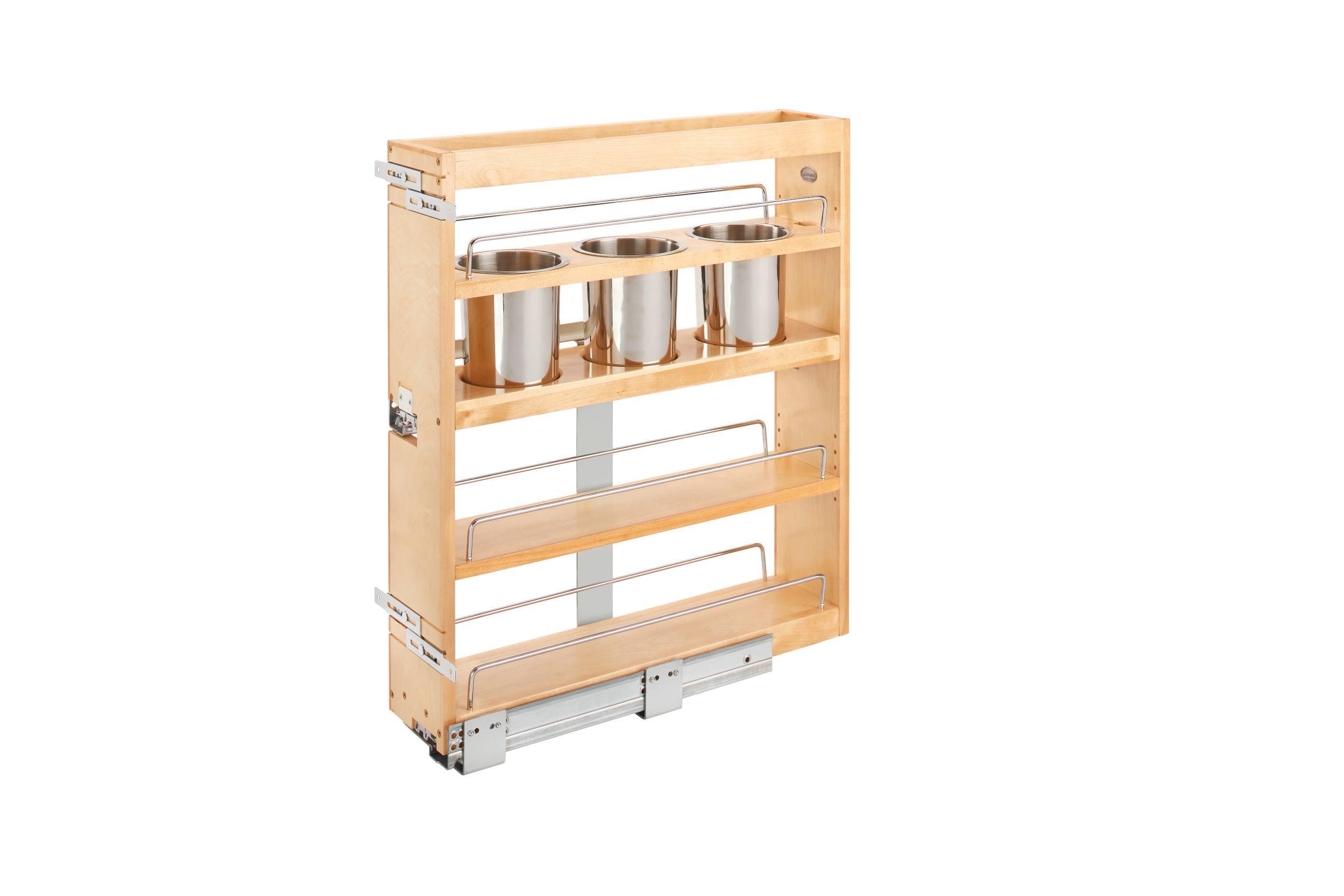Rev-A-Shelf 6.25 in Base Cabinet Organizer w/ 3 Utensil Bins
