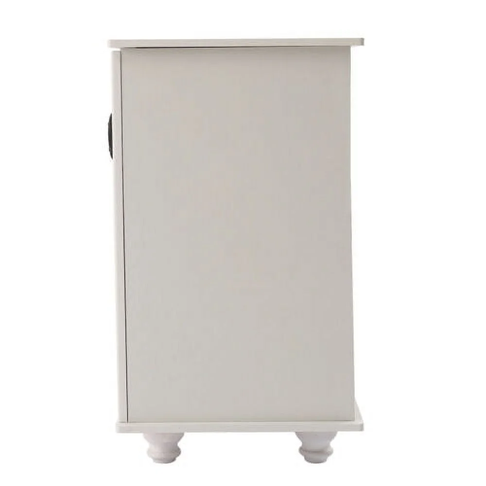 White Kitchen Storage Cabinet Wooden 3 Drawers 2 Door Cupboard Free Standing