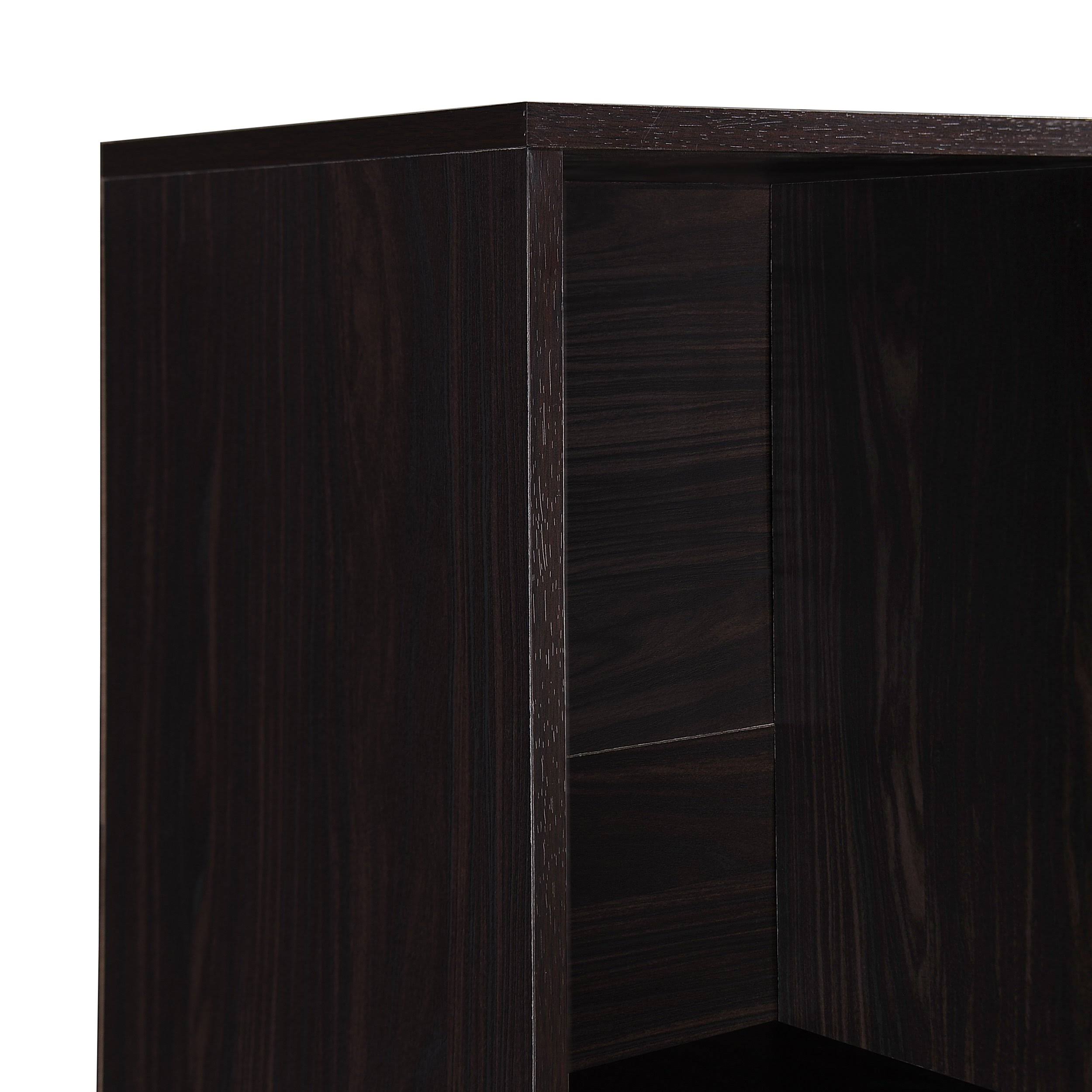Eloise Mid Century Finished Faux Wood Bookcase - Wenge