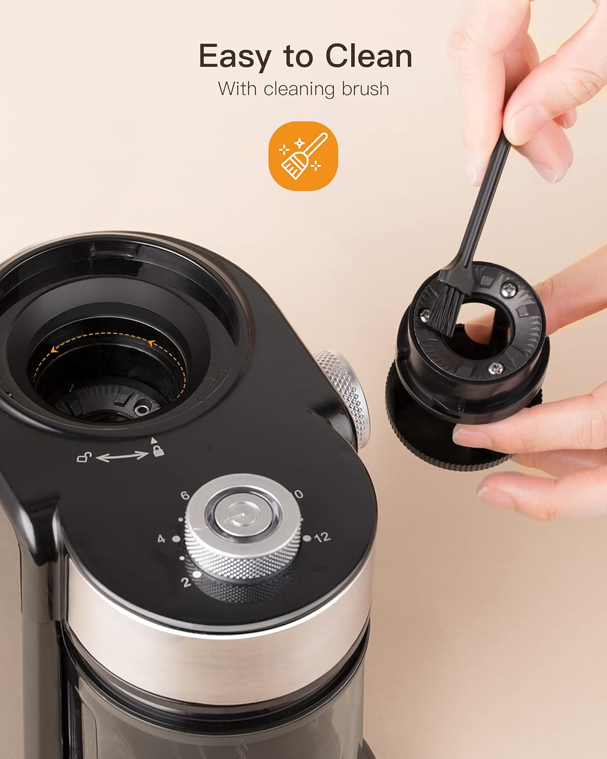 Electric Burr Coffee Grinder with 18 Grind Settings, Adjustable Burr Mill Coffee Grinder for Espresso, Drip Coffee, Percolator Coffee Pack of 2