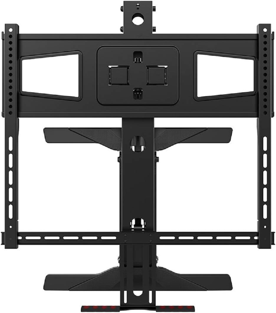 Monoprice Above Fireplace Mantel Pull-Down Full-Motion Articulating TV Wall Mount Bracket For LED TVs 55in to 100in, Max Weight 143 lbs, VESA Patterns Up to 800x600, Rotating, Height Adjustable, Black Pack of 2