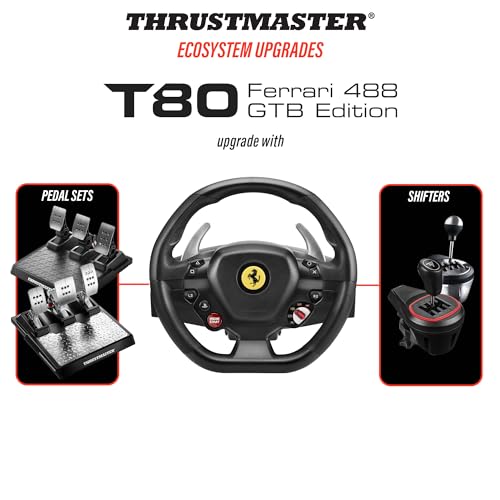 THRUSTMASTER T80 Racing Wheel (Compatible with PS5, PS4, PC)