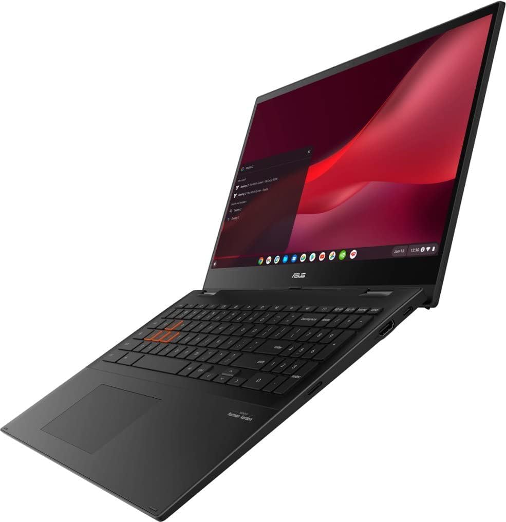 ASUS Cloud Gaming Chromebook Vibe CX55 Flip 15.6'' Touchscreen 144Hz FHD 2in1 Laptop, Intel Quad-Core i5-1135G7 (Beat i7-1065G7), 8GB LPDDR4X RAM, 256GB PCIe SSD, WiFi6, Bluetooth 5, Grey, Chrome OS