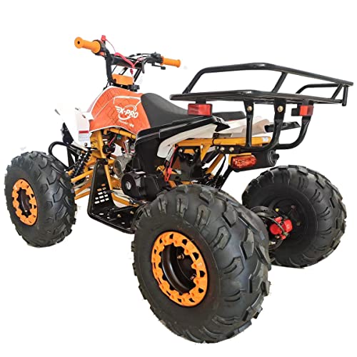 X-PRO Thunder 125cc 125cc ATV Quad Youth 4 wheeler ATVs Quads Big 19"/18" Tires，Red
