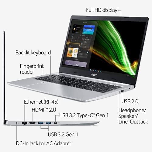 Acer Aspire Go 15 AI Ready Laptop | 15.6" FHD (1920 x 1080) IPS Display | AMD Ryzen 3 7320U | AMD Radeon 610M Graphics | 8GB LPDDR5 | 256GB PCIe Gen4 SSD | Wi-Fi 6 | Windows 11 Home | AG15-21P-R0RR