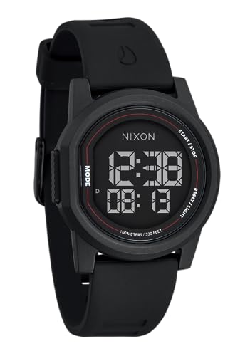 NIXON Disk A1370-100m Water Resistant Men's Digital Watch (39mm Watch Face, 20mm Silicone Band)