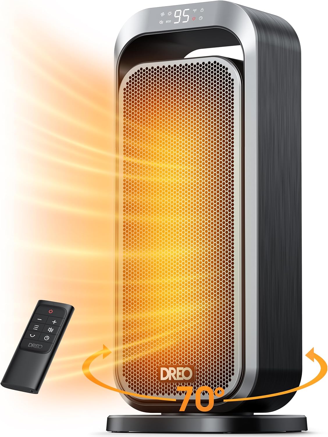 Dreo 1500W Oil Filled Radiator and 15 Inch Portable Heaters Bundle with Remote Control, Safety Features