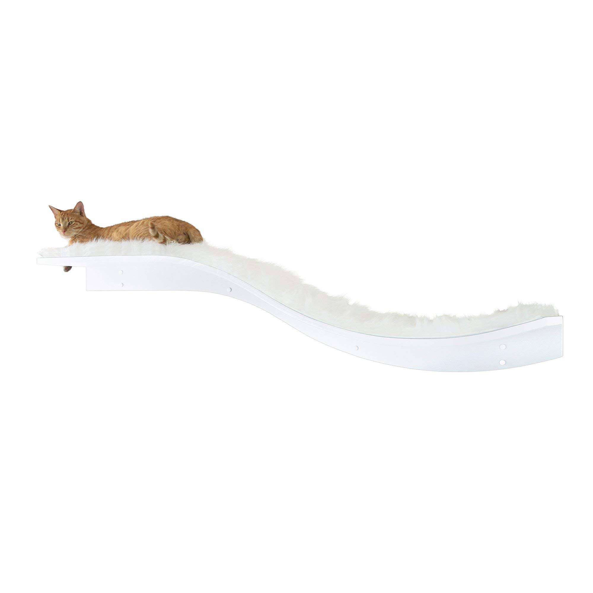 The Refined Feline Lotus Branch Cat Shelf - White