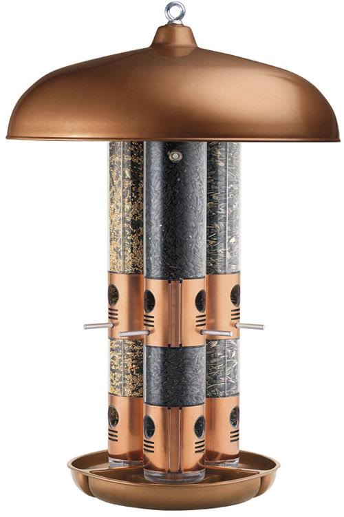 DaretoCare Opus Topflight Copper Triple Tube Bird Feeder DA50826