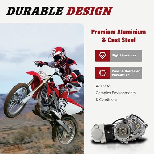 140CC Single Cylinder Engine Motor, 4-Stroke Engine Motor Set, Racing Engine Motor Complete Engine, Motorcycle Go Kart Engine, Horizontal Engine for HONDA CRF50/CRF70/XR50/XR70/Z50/CT70