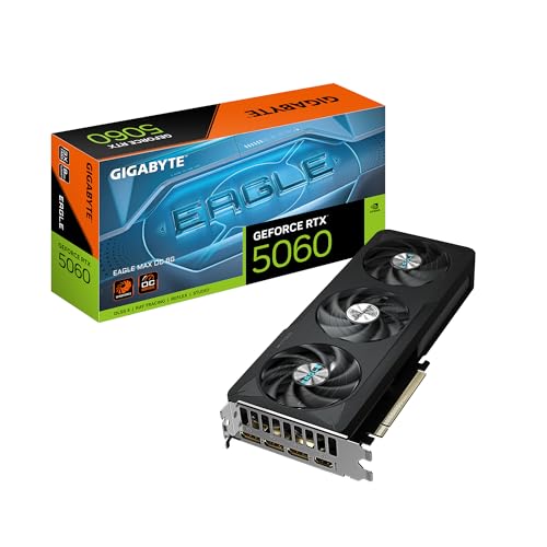 GIGABYTE GeForce RTX 5060 Gaming OC 8G Graphics Card, 8GB 128-bit GDDR7, PCIe 5.0, WINDFORCE Cooling System, GV-N5060GAMING OC-8GD Video Card