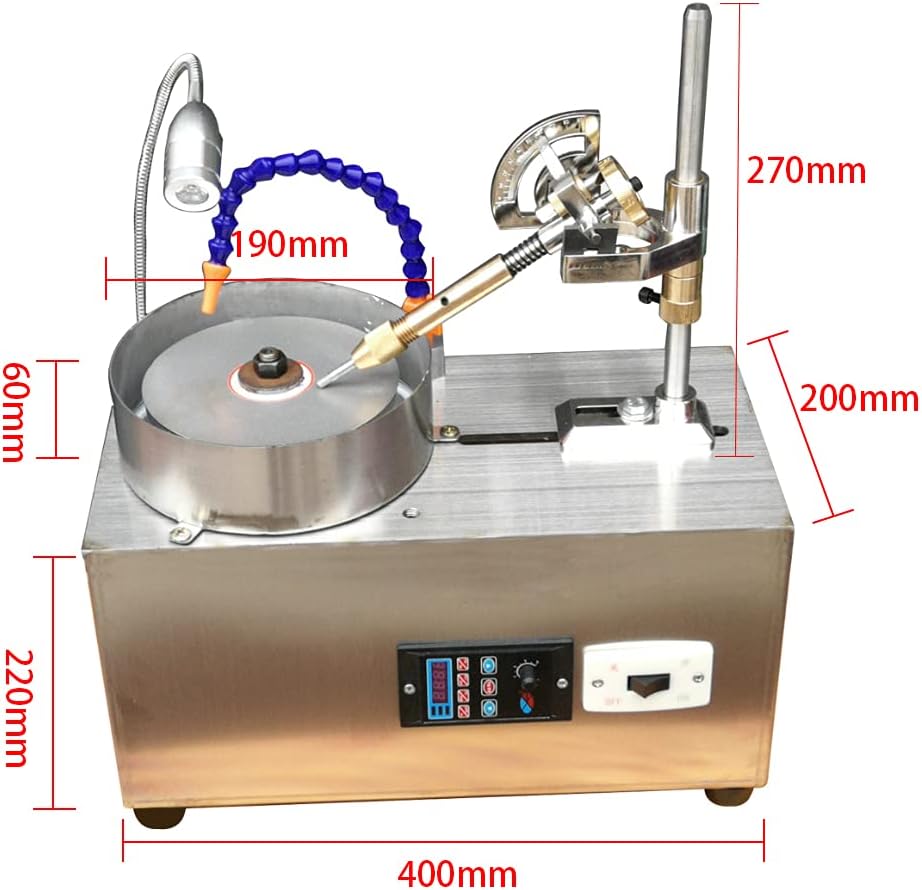 Gem Faceting Machine 180W Jewelry Polisher Jewel Angle Polisher 3000RPM with Faceted Manipulator for Jewelry Polisher
