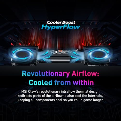 MSI Claw PC Gaming Handheld: Intel Ultra 7-155H, 7" FHD 120Hz Display, 16GB LPDDR5, 512GB NVMe SSD, MicroSD Card Reader, Thunderbolt 4, Win 11 Home: Black A1M-051US