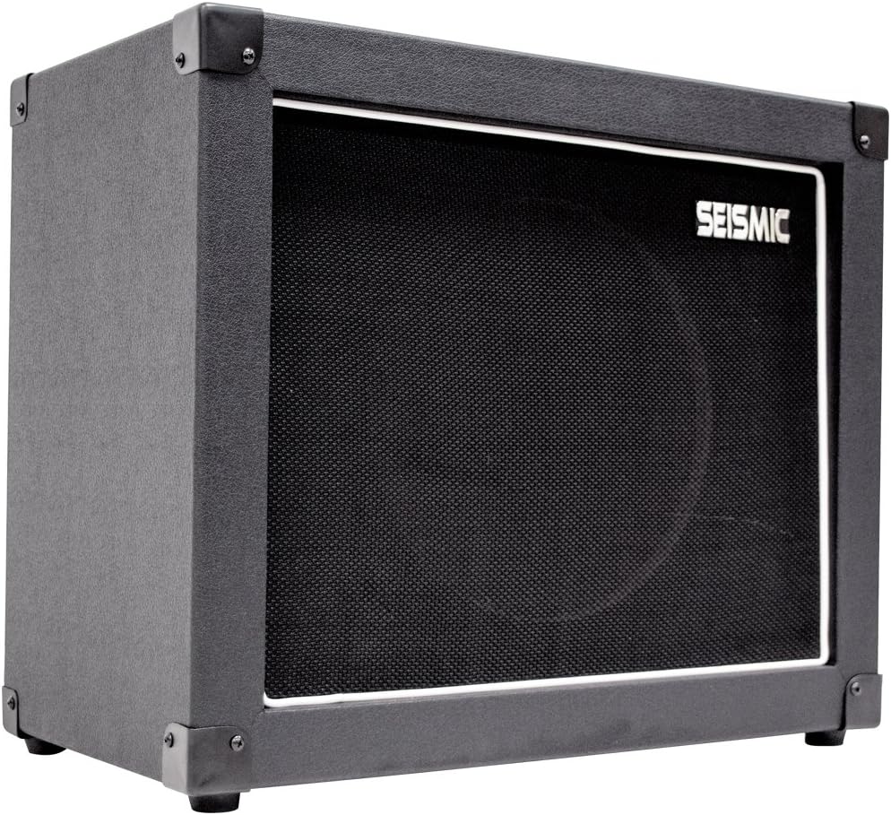 Seismic Audio - 12 GUITAR SPEAKER CABINET EMPTY - 7 Ply Birch - 1x12 Speakerless Cab - Black Tolex - Black Cloth Grill - Front or Rear Loading Options