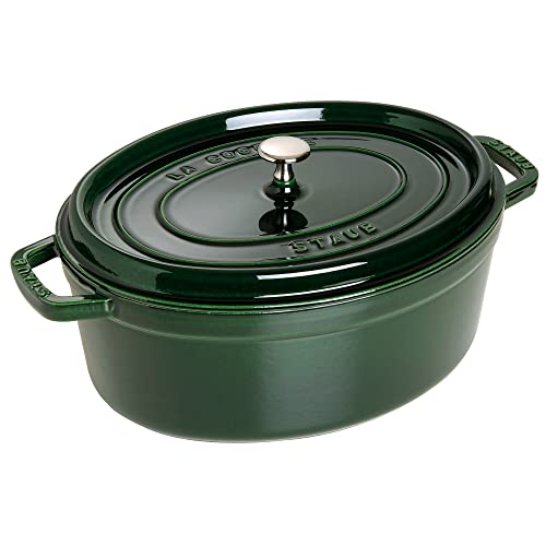 Staub Cast Iron Oval Cocotte, Dutch Oven, 5.75-quart, serves 5-6, Made in France, Burnt Orange