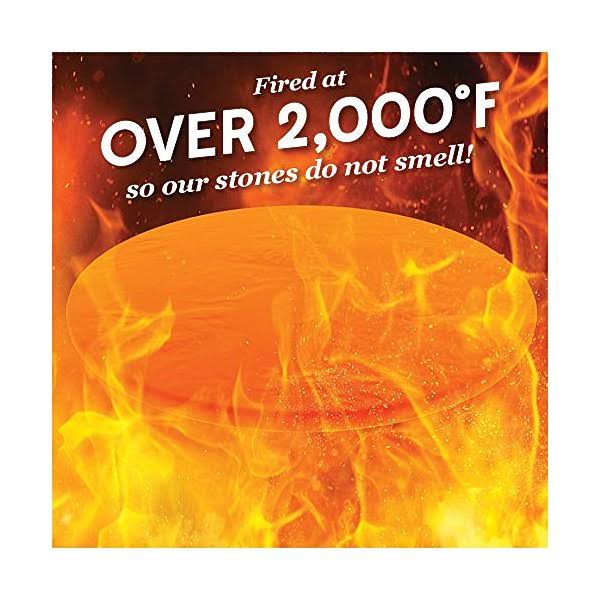 Only Pizza Stone with Thermarite for Best Crispy Crust. Durable, Certified Safe.
