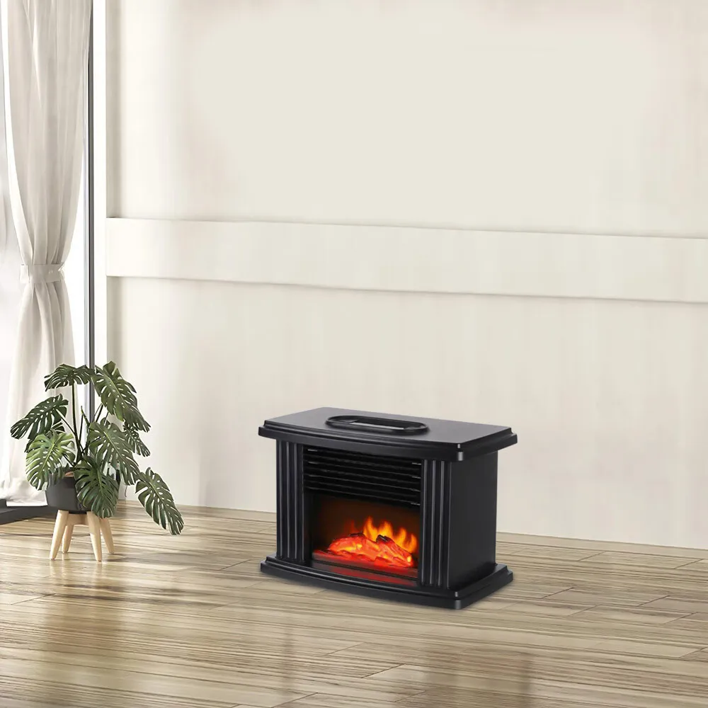 Electric Fireplace Heater Stove 1000W w/ 3D Realistic Flame Effect Home Mini