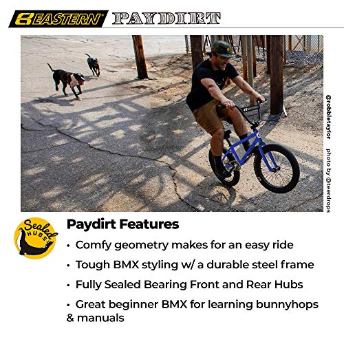 Eastern Bikes Paydirt - 20-Inch Freestyle BMX for Beginners, Durable Frame, Ideal for Street and Park Riding