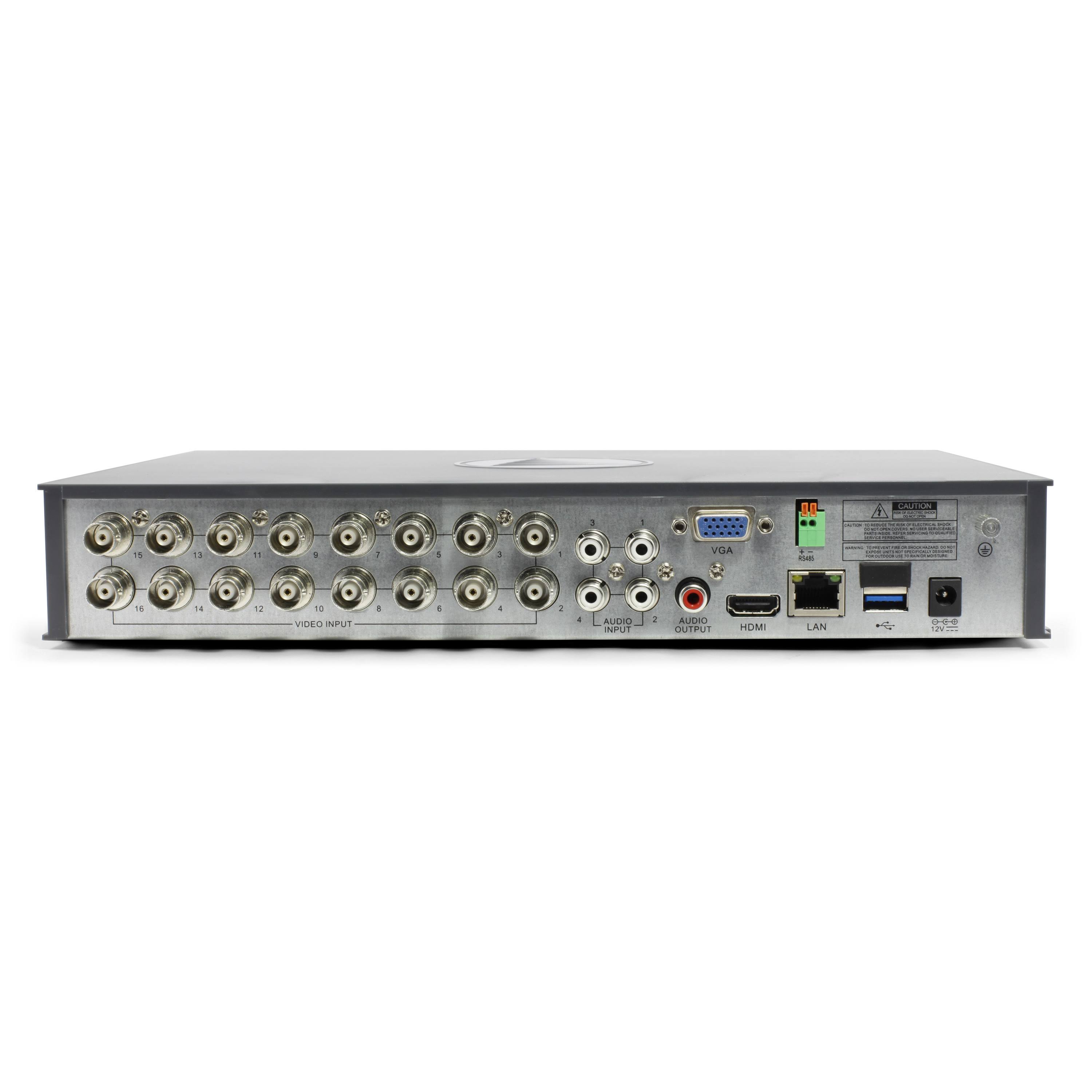 Swann SWDVK-1645812-US 16-Channel 1080p DVR with 1TB HD u0026 12 True Detect Bullet Cameras