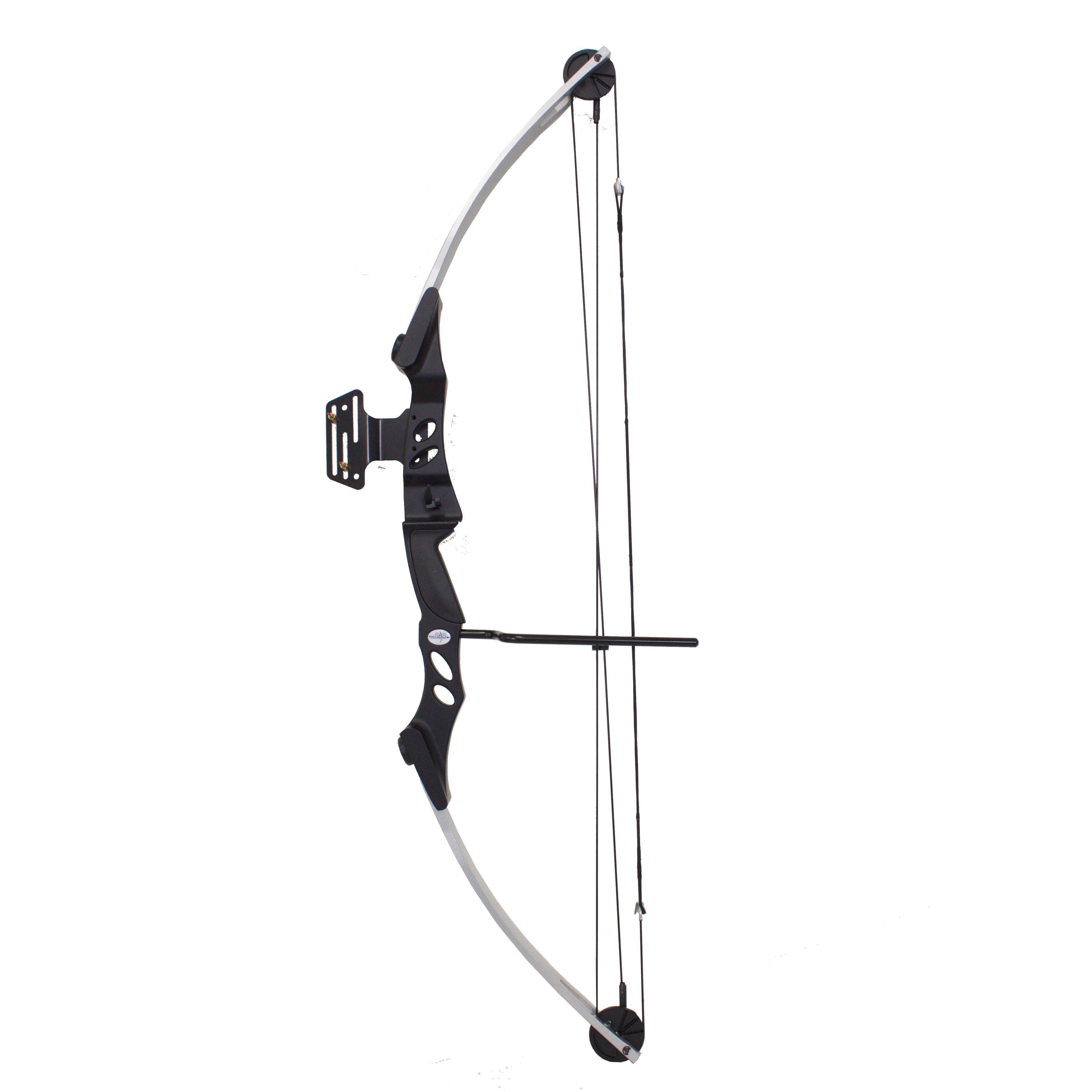 SAS Siege 55 lb 29&& Compound Bow w/ 5-Spot Paper Target, Black