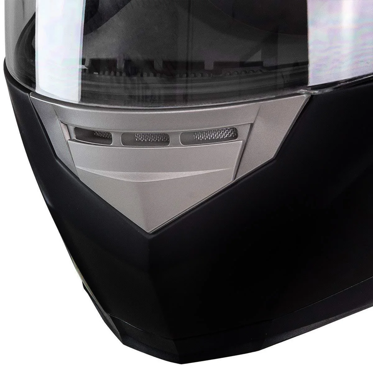 Milwaukee Helmets H510 Gloss Black 'Chit-Chat' Full Face Motorcycle Helmet w/ Intercom - Built-in Speaker and Microphone for Men / Women Medium
