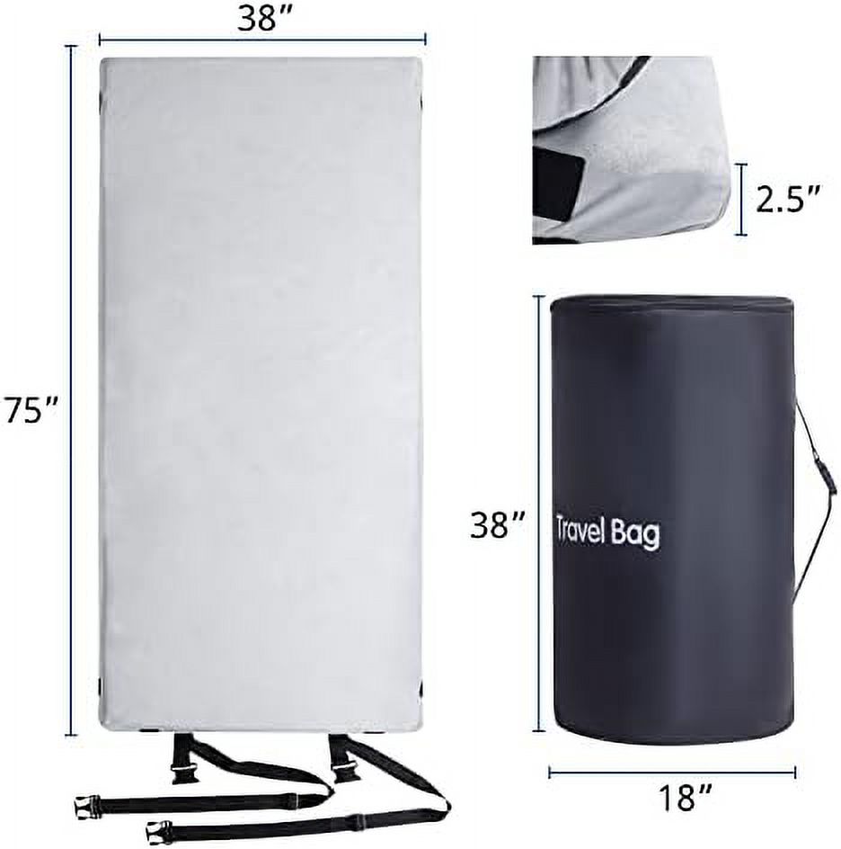 Memory Foam Camping Mattress Portable Travel Sleeping Pad Floor Guest Bed Tent Mattress Removable Waterproof Cover Travel Bag