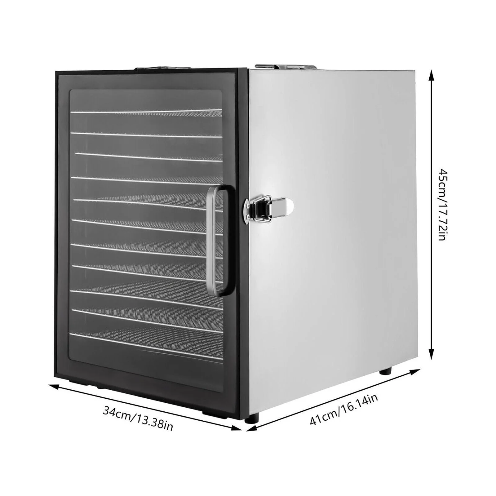 12-Tray Food Dehydrator Stainless Steel Meat Fruit/Vegetable Jerky Dryer Machine