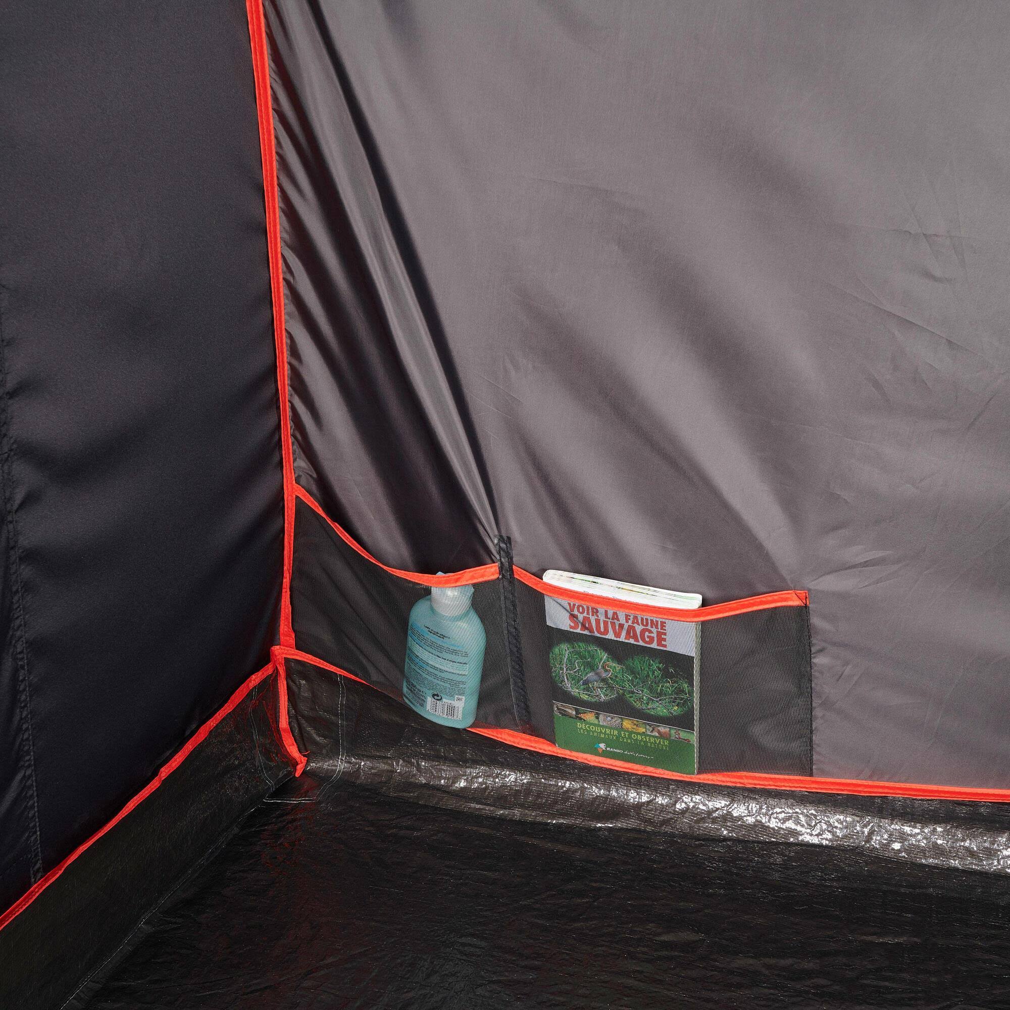 Quechua Camping Tent Air Seconds 4.1 Fresh u0026 Black Inflatable | 4 Persons 1 Bedroom in Storm Gray, Size All Other States